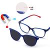 Nuevas Gafas de Sol para Niños Set de Espejo Magnético Clip-On Polarizadas Anti-UV Gafas Planas de Doble Propósito Bh2016