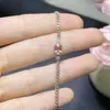 Pulseira azul tesouro cor natural pura cristal rosa super transparente gema grau 5A tamanho 5*7mm outlet de fábrica