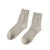 Calcetines casuales para hombre, calcetines de tubo medio, calcetines cálidos de otoño e invierno, calcetines étnicos de algodón de dos colores, calcetines cálidos de talla grande