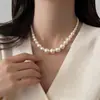 Collar de Perlas de Tamaño Graduado para Mujer, Elegante y Lujoso, Cadena de Clavícula de Gama Alta, Perfecto para Combinar con Vestidos Qipao, Accesorio de Ropa Popular