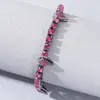 Joyería europea y americana pulsera de leopardo negro con diamantes pulsera hip hop diseño nicho simple para combinar con todo pulsera