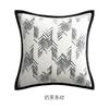 Funda de Almohada Ligera Estilo Francés, Sensación de Alta Gama en Blanco y Negro, Funda para Cojín de Sofá de Sala de Estar, Funda de Almohada sin Relleno, Funda de Cojín Grande, Respaldo