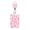 Portanombre de insignia minimalista con cordón retráctil, Portapase de identificación, Regalo elegante, Portatarjeta de identificación de empleado, Aleación de zinc