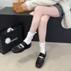 Zapatos de vestir versátiles con aumento de altura interior, zapatos Mary Jane estilo coreano para primavera y otoño, de moda con velcro de 5 cm, puntera cuadrada retro nueva 2026