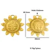 Pendantes Grandes Retro Europeos y Americanos de Acero Inoxidable con Cara Sonriente, Corazón Solar, Luna para Collares y Pendientes DIY, Accesorios de Joyería de Acero de Titanio
