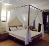 Nueva Cama con Dosel de Cuatro Postes Estilo Chino Clásico Americano con Mosquitero, Cortina de Cama Integrada de Correa de Velcro Simple Hecha a Medida