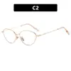 Armazones para Gafas Kedun Estilo Coreano Hilo Dorado Puro Deseo, Armazones Pequeños Lisos Ovalados, Se Pueden Montar Lentes Graduados, Bloqueo de Luz Azul