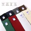 Suéter de Algodón Puro con Puño Acanalado de Manga Larga, Diseño Transfronterizo Personalizado 220g, Talla Grande Versátil Camiseta Básica, Pedido Mínimo Una Pieza