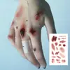 Pegatina de Tatuaje de Halloween Pegatina de Cicatriz Falsa Pegatina de Herida Falsa Maquillaje para Fiesta de Halloween Barra