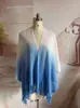 Chal Teñido con Técnica Tie-Dye Hecho a Mano Yunnan Guizhou Teñido en Azul Cardigan de Punto para Vestir Ropa de Abrigo Protector Solar Ropa de Abrigo