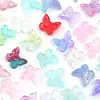 Acessórios de Borboleta de Vidro Contas Soltas Contas Coloridas Transparentes Bijuterias Fita de Cabeça DIY Corrente para Celular Acessórios de Cabelo Materiais Artesanais