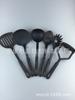 Suministro traje de vajilla de nylon JH-07, juego de seis piezas negro de utensilios de cocina de nylon, suministros de cocina sartén antiadherente dedicada