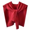 Chal de punto de hilo de núcleo para mujer, prenda exterior, chaleco de color liso para el hombro, cárdigan fino, bufanda de nudo de verano, cuello falso