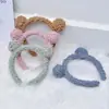 Diadema con Orejas de Oso Moda Linda Estilo Coreano Felpa Color Caramelo Dibujos Animados Halloween Diadema para el Cabello Accesorios Simples para el Cabello