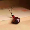Llave de Coche Colgante Zodiaco Tallado en Palo de Rosa Morado Dorado Ratón Cadena para Teléfono Móvil de Pareja Decoración de Mochila