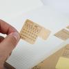 Autollenado Diez Mil Años Calendario de 12 Meses de Papel Kraft Stickers Índice Manual Diario Clasificación Etiquetas 2 Piezas en Creatividad