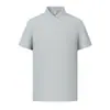 Camisa Polo de Hielo de Secado Rápido para Hombre Color Negro Sólido Cuello Solapa Manga Corta Ropa de Trabajo de Negocios Casual