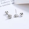 Clavos para Orejas de Hilo de Flor de Cerezo para Mujer de Plata de Ley 925 Sencillos para Instagram Pequeños y Exquisitos Clavos para Orejas Accesorios para Orejas de Gama Alta de Nicho
