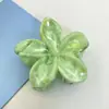 Presilha Grande Estilo Resort de Luxo Transfronteiriça de Frangipani para Penteado Coque na Nuca, Presilha Jacaré para Meio Preso, Acessório de Cabelo da Moda