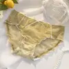 Braguitas Triángulo Puro Deseo Malla Ropa Interior Femenina Algodón Puro Entrepierna Antibacteriana Encaje Dulce Estilo Girly Transpirable Verano Estilo Delgado