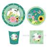 Mm045 Primavera Primavera Mariposa Fiesta Fiesta Fiesta Vacaciones Banner 8 Personal 4 Piezas Plato de Papel Vaso de Papel de Seda
