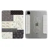 Conejo Collage Blanco y Negro 70% de descuento Estuche Protector Magnético Desmontable en Forma de Y para Ipad11 Air8 con Ranura para Lápiz Pro Duro