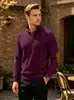 Ebay Hoodie Americano Masculino Jacquard Texturizado Primavera/Outono Gola Alta Manga Longa Bloco de Cores Carcela Patches nos Cotovelos