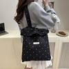 Verano 2025 Nuevo Bolso de Hombro Dulce y Fresco Lindo con Volantes Estilo Coreano Combinable Gran Capacidad Bolso para Clases