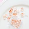 Cuentas de Vidrio Cúbicas Burbuja Agujero Recto Cuentas Cuentas DIY Joyería Hecha a Mano Aretes con Cuentas Material de Accesorios