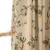 1 Peça Novo Tecido Floral Multicor com Base Preta e Dourada para Uso Doméstico, Blackout, Isolamento Térmico, Espessado, para Decoração de Sala de Estar e Quarto