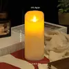 Luz de Vela Electrónica LED, Vela Oscilante Simulada con Control Remoto, Decoración de Luz Ambiental para Bodas y Fiestas, Luminosa