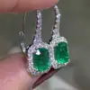 Huitan Pendientes Europeos y Americanos Transfronterizos Explosiones Piedra Brillante Pendientes de Moda Banquete Pendientes Elegantes Grado Alto Circonio Incrustado Estilo de Boda