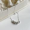 Collar de Aro con Cadena de Espiga de Plata S925 de Fan Zhiqiao, Diseño Nicho, Elegante, Versátil, Simple para Mujer