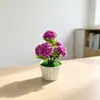 Nuevo Molde para Pastel 5 Crisantemos Pequeños Bonsái Decoración de Boda Flores Artificiales Planta Pequeña en Maceta Adorno para Escritorio del Hogar