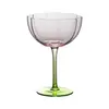 Copa de Vino Tinto Retro Transfronteriza Creativa Transparente Pétalo Cristal Cristal Copa de Champán Personalizada Colorida para Uso Doméstico