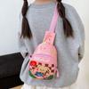 Bolso de pecho para niños y niñas, novedad de 2025, bonito bolso cruzado con estampado de oso de dibujos animados para niñas, bolso de cintura ligero y para salir.
