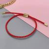 Pulsera de cuerda trenzada multicolor resistente al desgaste estilo coreano para pareja, hebilla cuadrada de acero de titanio, cuerda para la mano ajustable, letras personalizables para DIY