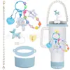 Accesorios Decorativos Stanley Correa de Mano de Cuerda Trenzada Estuche para Labial Llavero Duende Briqueta Funda de Silicona Antideslizante para Taza