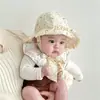 Sombrero para Bebé Niña Primavera y Otoño Estilo Coreano Ala Grande Protector Solar Sombrero de Pescador Verano de Bebé Delgado Protector Solar Sombrero de Cubo para Niña