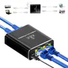 Divisor de Rede Gigabit do Fabricante 1 para 2 Conector de Rede Rj45 Gigabit Um para Dois 1 Entrada 2 Saídas Divisor de Rede