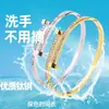 Pulsera Versátil Clásica de Doble Tachuela Transfronteriza Europea y Americana de Acero de Titanio Inoxidable con Diamantes Diseño de Nicho Venta al por Mayor