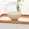 Vajilla de Porcelana de Hueso Tangshan Tazón para Arroz Tazón de Cerámica Tazón para Arroz Hogareño Tazón Blanco de Porcelana Tazón Mate de 5.5 Pulgadas Color Bajo Esmalte Libre de Plomo y Cadmio