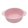 Ventas Directas de Fábrica Niños Bebé Binaural Comedor Tazón Color Puro Fibra de Bambú Biodegradable Vajilla Exportación Venta al por Mayor Procesamiento Personalización