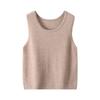 Nueva Camisola de Cachemir para Niños, Suéter sin Mangas Ajustado de Cuello Redondo para Niños y Niñas, Capa Base Cálida