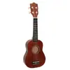 Ukulele de 21 polegadas cor quatro cordas pequena guitarra madeira maciça ukulele para iniciantes instrumento musical de educação infantil para crianças