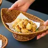 Vajilla creativa y moderna para restaurantes de hot pot, platos para verduras, bandejas de mimbre para frutas, cestas para snacks y comida frita, bandejas pequeñas para cerdo crujiente, cestas para platos