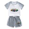 Space Wolf Kill Roupas Infantis Terno Feminino Meninos Verão Novas Roupas de Bebê Shorts de Manga Curta para Crianças Conjunto de Duas Peças