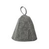 Gorro de Ducha Transfronterizo de Fieltro con Bolsillo Pequeño con Solapa Pantalones, Gorro para Sauna y Baño de Vapor, Gorro de Sauna Absorbente Simple Gris y Blanco
