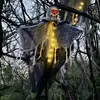 Decoração de Halloween Fantasma Pendurado Esqueleto Brilhante Gaze Fantasma Pendurado Arranjo Externo Adereços de Terror Ornamentos de Fantasma Pendurados para Exterior
