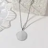 Collar Sencillo Redondo de Acero de Titanio Cadena Retorcida para Hombres y Mujeres, Colgante de Acero Inoxidable con Grabado, Joyería al por Mayor Transfronteriza Más Vendida
